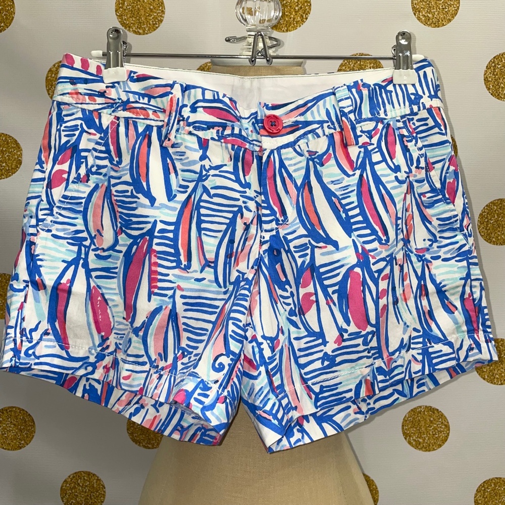 Lilly Pulitzer Callahan Short, Red Right Return, Size 2, MINT